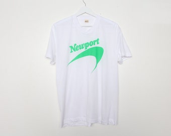 Vintage 80s Newport t shirt cigarette t shirt vintage clothing---- size large