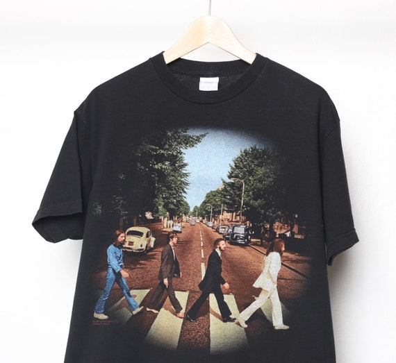 Vintage 1999 The Beatles ABBEY road black t-shirt top size - Etsy 日本