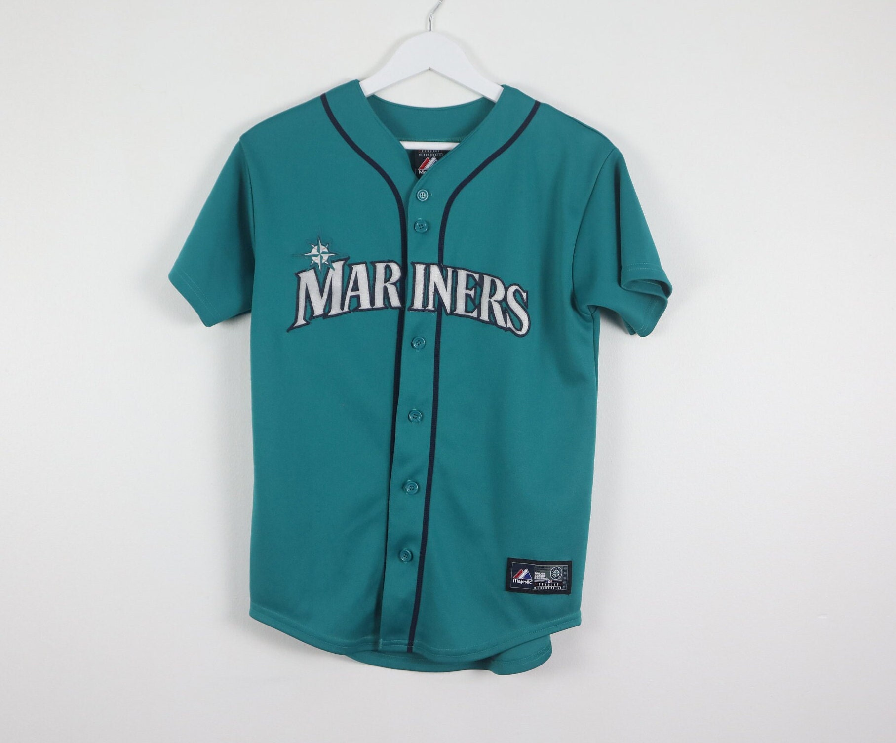  Majestic Athletic Seattle Mariners Custom Adult Small Navy Blue  : Sports Fan Jerseys : Sports & Outdoors