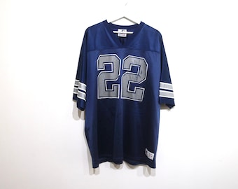 vintage Emmitt SMITH dallas cowboys 1990s made in the U.S.A. oversize super bowl 1990s jersey -- size xxl