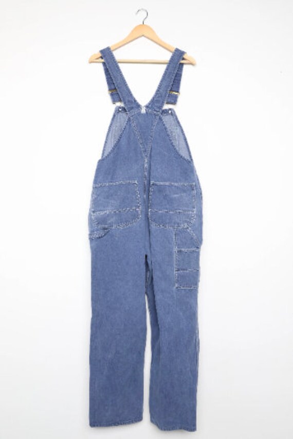 vintage 90s y2k blue KEY brand OVERALLS overalls work… Gem
