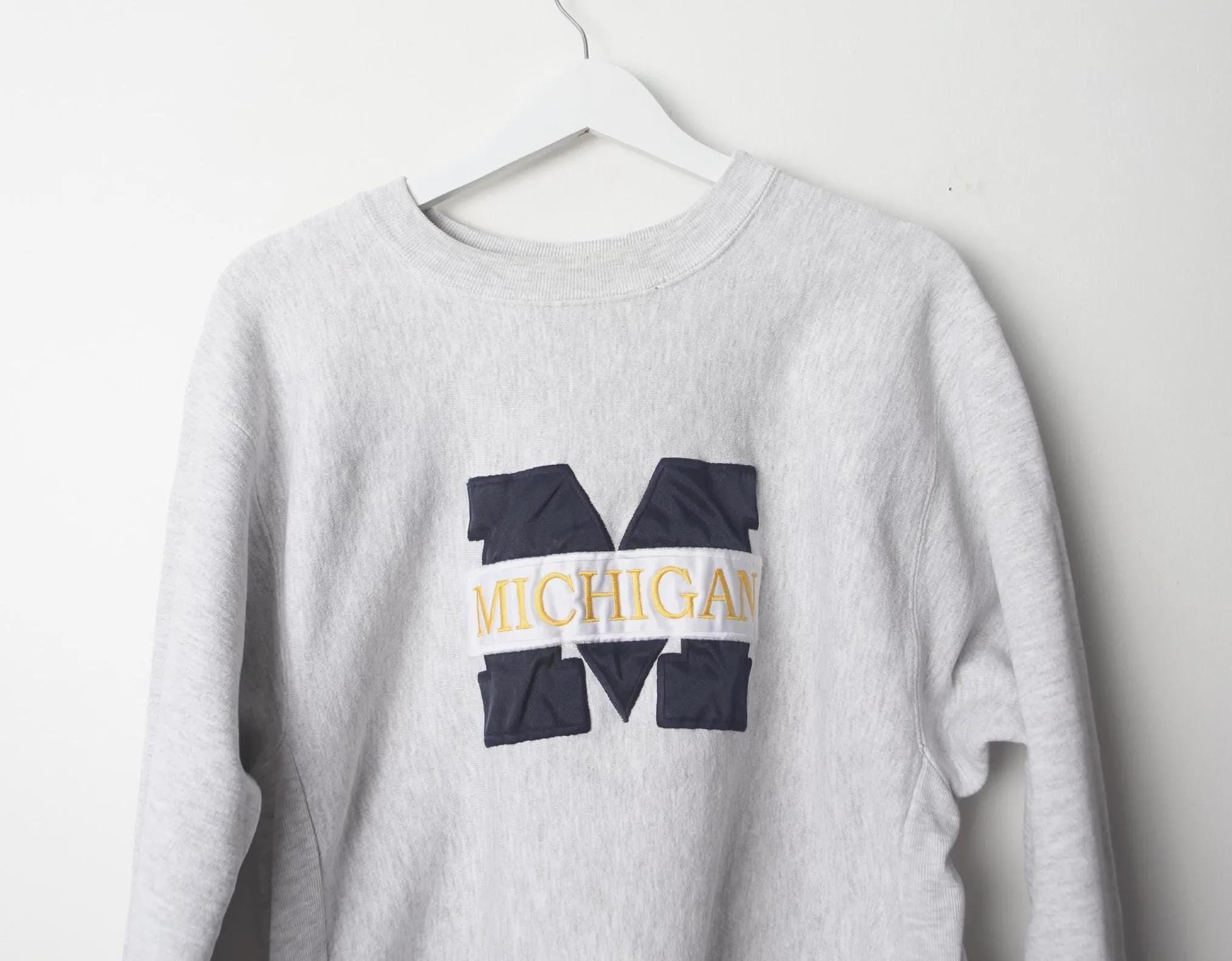 Vintage 1950s University of MICHIGAN Wolverines HEATHER Gray