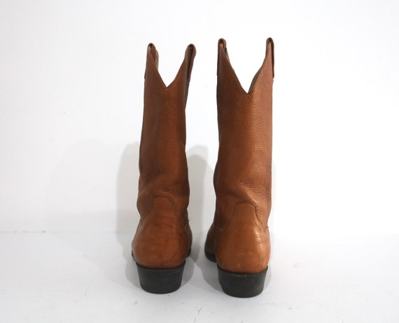 vintage BROWN Panhandle Slim brand COWBOY boots b… - image 4