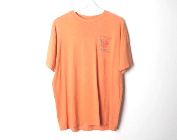 vintage 1991 RUGBY oversize CanAM Micheolob beer vintage ADOBE orange and blue t shirt -- size xl -- FREE shipping U.S.A View 3