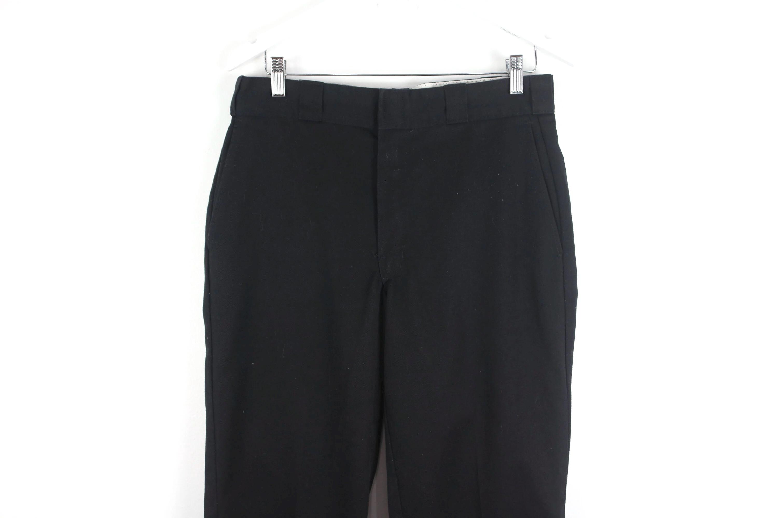Vintage MEN'S Rare 90s Wide Leg Skater DICKIES Black Cotton