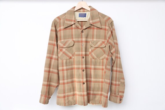 vintage men's 60s PENDLETON twin peaks PLAID flann