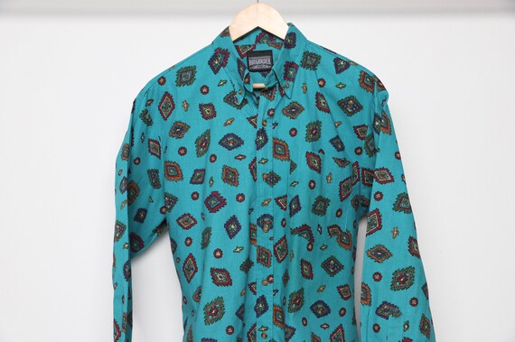 ABSTRACT 90s Button up Shirt 