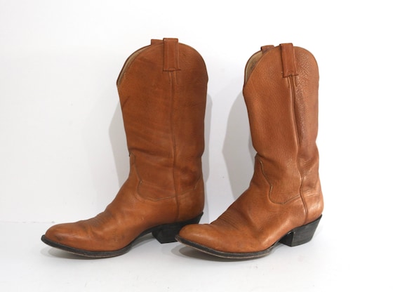 vintage BROWN Panhandle Slim brand COWBOY boots b… - image 1