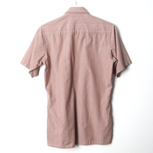 vintage STRIPED mauve pinstriped men's vintage button up size small mens shirt image 4