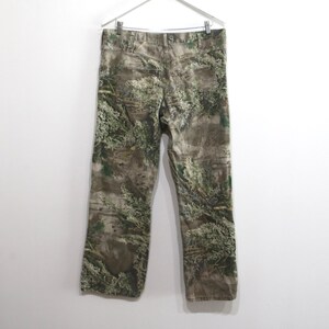 vintage 90s y2k CAMO real tree jean CAMOUFLAGE carhartt style men's work wear PANTS size 36 waist x 28 inseam image 4