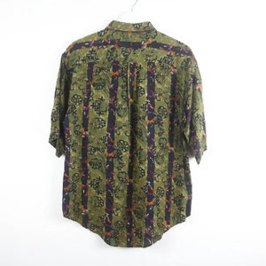 vintage 1980s 90s seinfeld style PAISLEY colorful wild one skater shirt size medium men's image 4