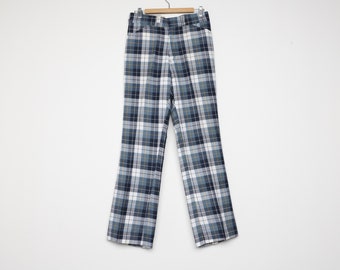 pantalon vintage à carreaux punk à carreaux SLACKS pour hommes des années 1950 et 60, taille 30 x 32
