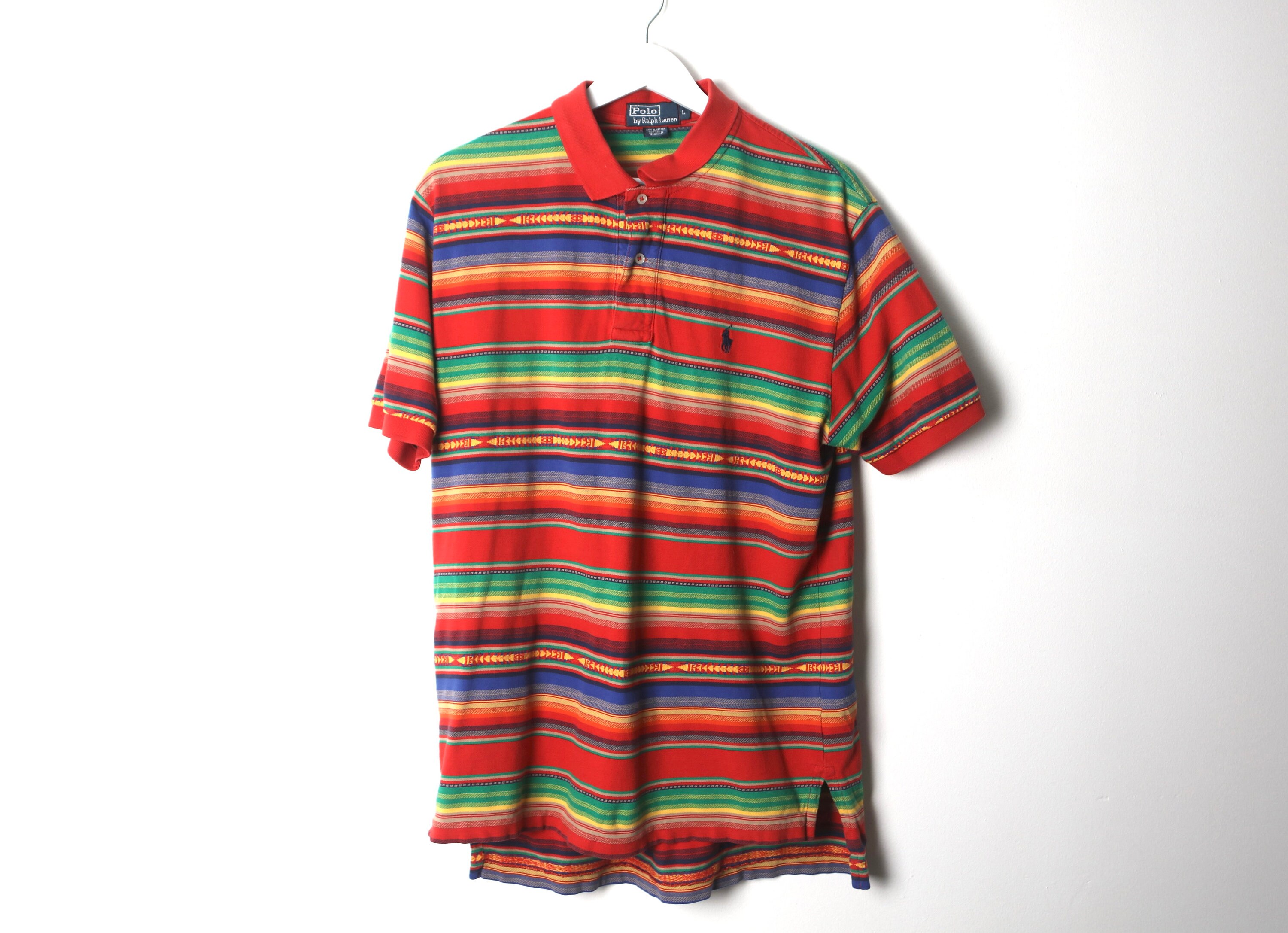 VTG Polo Ralph Lauren Long Sleeve Iconic Rugby Y2K Striped