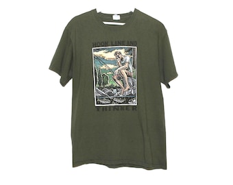90s vintage✴︎T-shirt ray troll ONEITA Large, 1996 Ray Troll Redneck T-shirt, Single Stitch, Oneita Tag