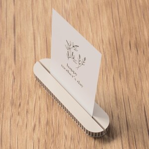 Minimalistischer Kartenhalter mit Blumenmotiv – Deko für Fotos, Postkarten & Sprüche – 3D-Druck Design