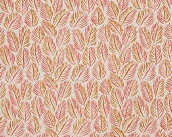 CHRISTOPHER FARR Armatures Feuilles Funda de almohada de lino de hoja naranja