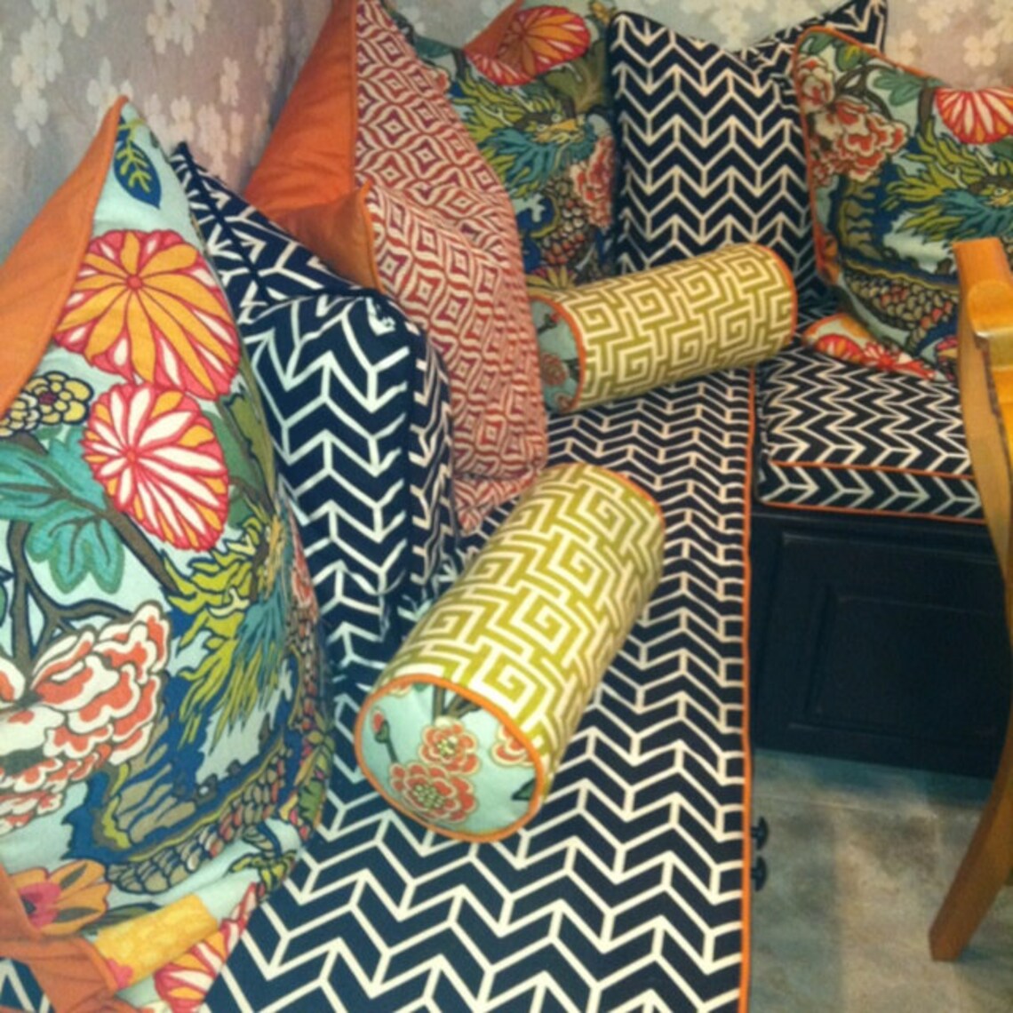 Schumacher BETWIXT CHARCOAL/IVORY Pillow Cover Etsy