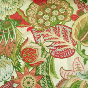 Schumacher Zanzibar Melon Linen Print Pillow Cover