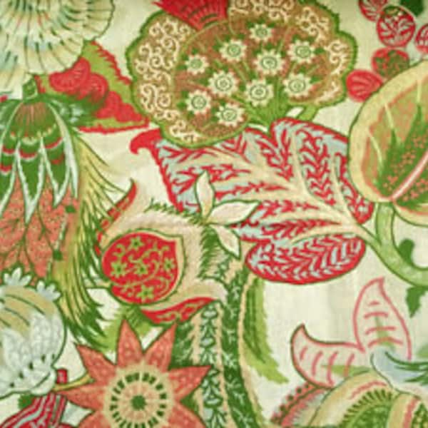 Schumacher  ZANZIBAR MELON  Linen Print Pillow Cover