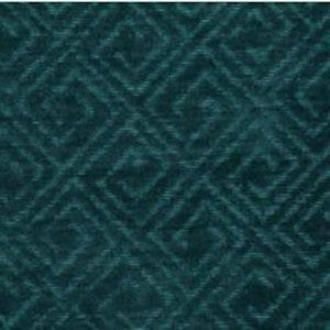 TEAL AQUA INDIGO Geometric Chenille Pillow Cover