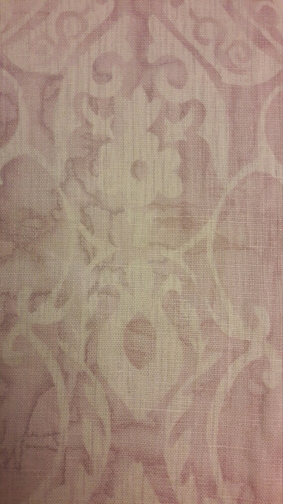 Barbara Barry Lavender Water Tint Damask Linen Pillow Cover