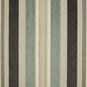 Seaspray Blau Anthrazit Creme Chenille Streifen Kissenbezug