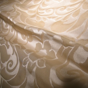 Ivory Brocade  Damask Silken Pillow Cover