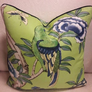 Giselle By Thibaut Imperial Garden Green Pillow Cover