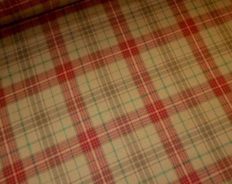 Ralph Lauren Wright Tartan Plaid Wool Tan Red Brown Pillow Cover