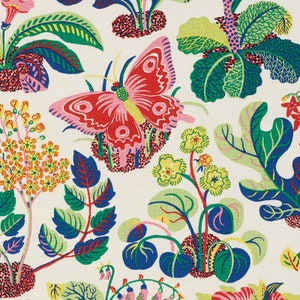 Schumacher Exotic  Butterfly &#39;Spring&#39; by Josef Frank Linen Pillow Cover