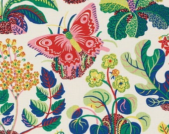Schumacher Exotic  Butterfly &#39;Spring&#39; by Josef Frank Linen Pillow Cover