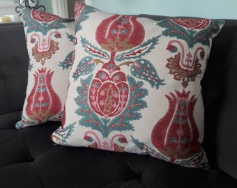 Kravet Couture Art Of Design Crewel Capri Palm Kissenbezug in Beere Capri