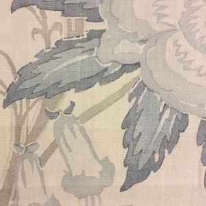 LEE JOFA DAVENPORT Frost Blauer Leinen Kissenbezug