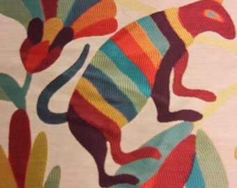Otomi Fiesta Multi Cream Folk Art Pillow Cover