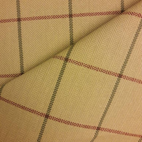 RALPH LAUREN WESTERLY Tattersal Plaid Herringbone Currant Linen Cotton Pillow Cover