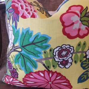 Yellow Chiang Mai Dragon Schumacher Dragon Pillow Cover