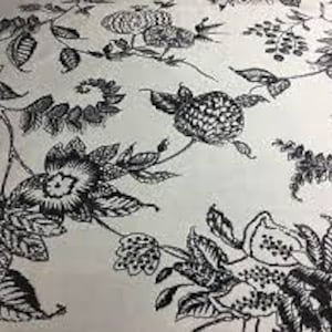 THIBAUT LOUIS TOILE Dark Brown on Cream Linen Pillow Cover