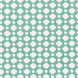 Taie d'oreiller entre turquoise/naturel