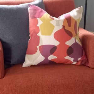 Jonathan Adler Designer Fabric Potd Beetroot Linen Pillow Cover