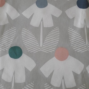 Daisy Floral Harlequin/Scion Fabric &#39;Eliosa&#39;  Blush, Slate, Raffia Pillow Cover Scandi design