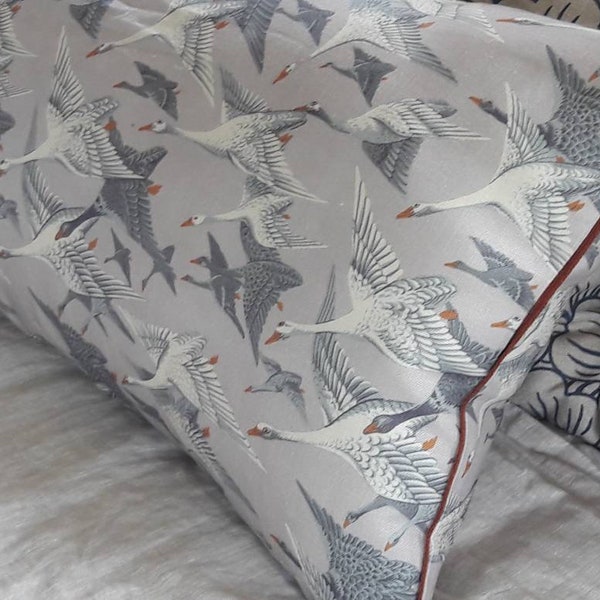 Grey Geese Mulberry Home Lee Jofa Linen Pillow Cover