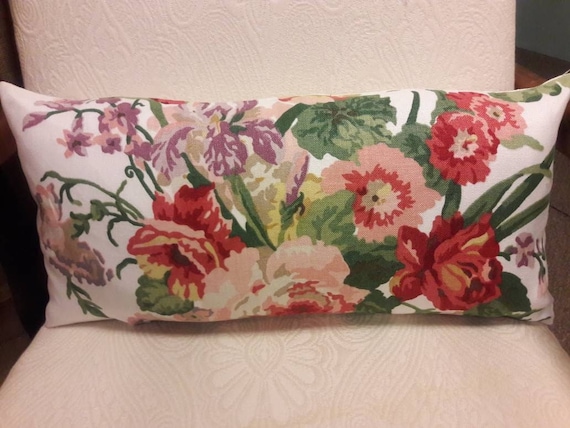 Ralph Lauren White Ladies Mantle 'trellis' Floral Linen Pillow