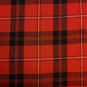 Camino de mesa o cuadrado de lana a cuadros rojos y negros de Ralph Lauren