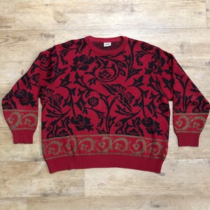 Lucia Vintage Strickpullover Strick Stricker Retro Gr.L 80s 90s Sweater Sweatshirt Jacke Hoddie Pullover Oversized Wolle Carlo