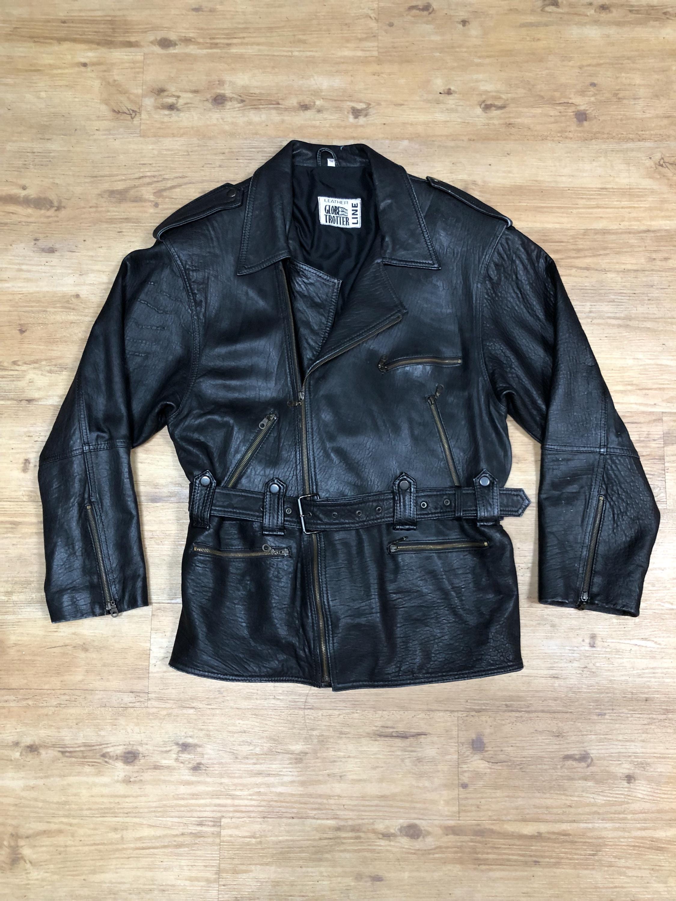 ジャケット・アウター 70~80s short real leather tracker jacket Globe Trotter Globetrotter Vintage Leather Jacket Leather