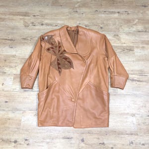 Ars Vintage Leather Jacket Leather Bomber Jacket Suede Retro Size M-L Y2K 90s 80s Jacket Blouson Pullover Oversized Heavy Coat Parker Pattern