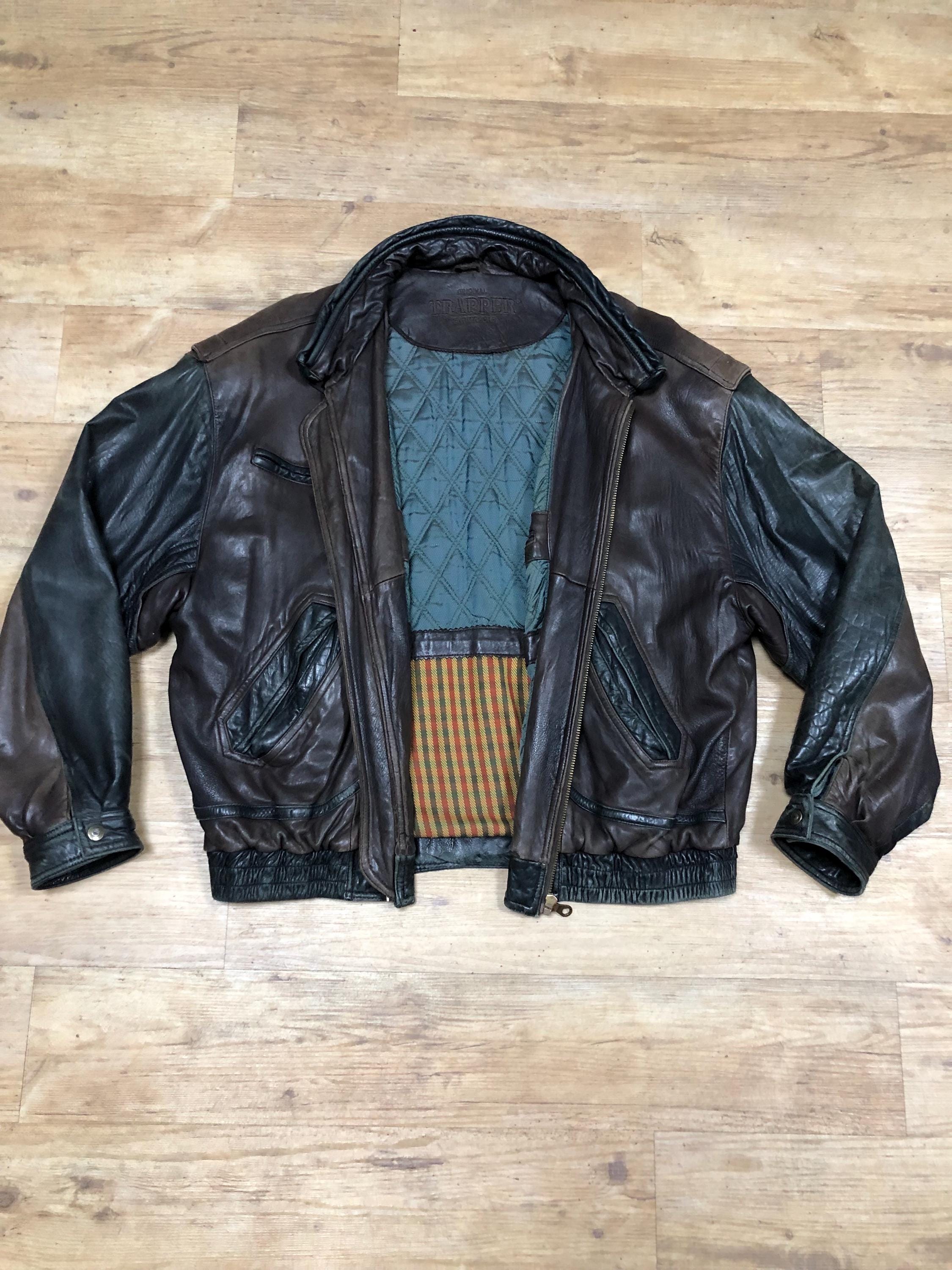 Herrenbekleidung Herren Lederjacke Trapper Trapper Jacke