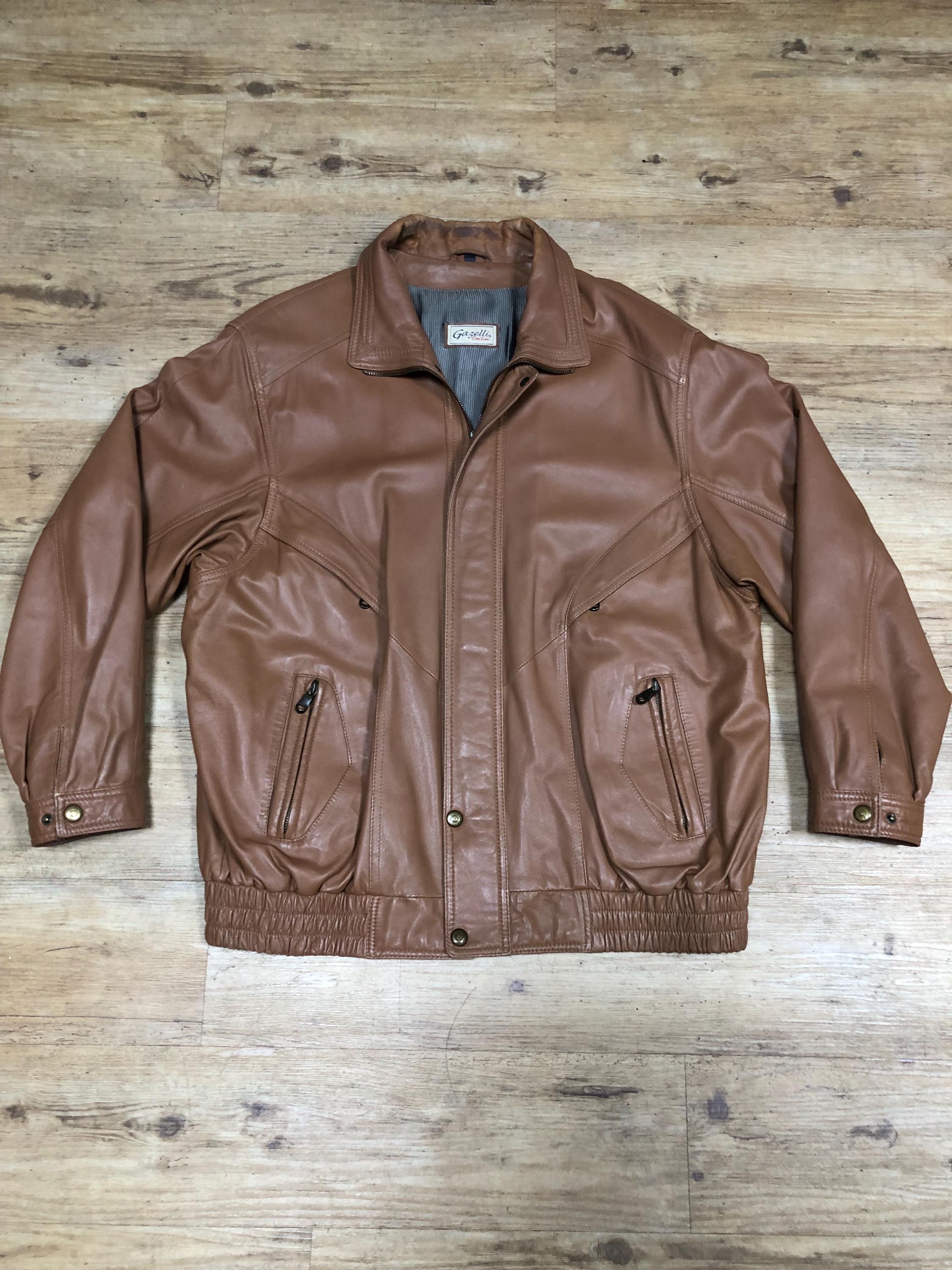 Gazelli Creation Vintage Leather Jacket Leather Bomber Jacket