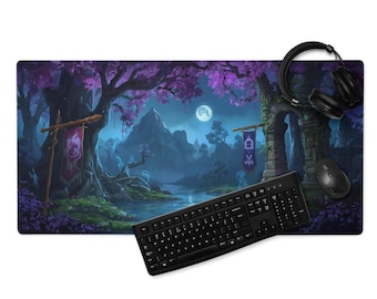 Schreibtischunterlage, Schreibtischmatte, Schreibtischmatte, genähte Kanten, rutschfeste Gummiunterseite, Gaming Mousepad, 4 mm Schreibtischmatte