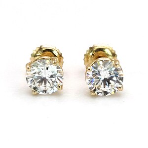 Lab Grown Diamond Stud Earrings, Minimalist Earrings Available In Various Sizes, Screw Back Earrings For Her, CVD Diamond Earrings